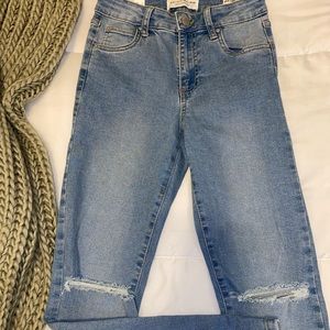 Cotton on mid rise cropped skinny jeans